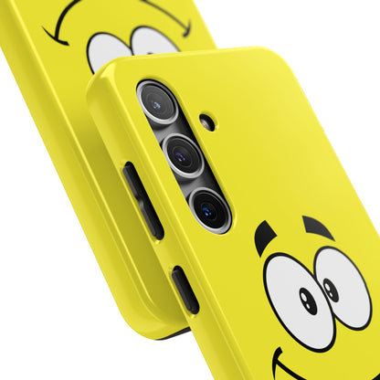 Smiley Happy Face Yellow Minimalist Cartoon Tough Phone Case | Funny