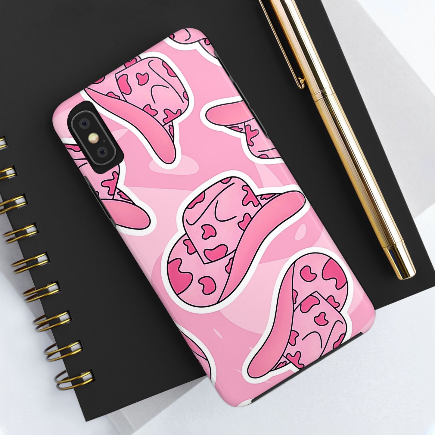 Pink Cowboy Hat Preppy Tough Phone Case | Aesthetic