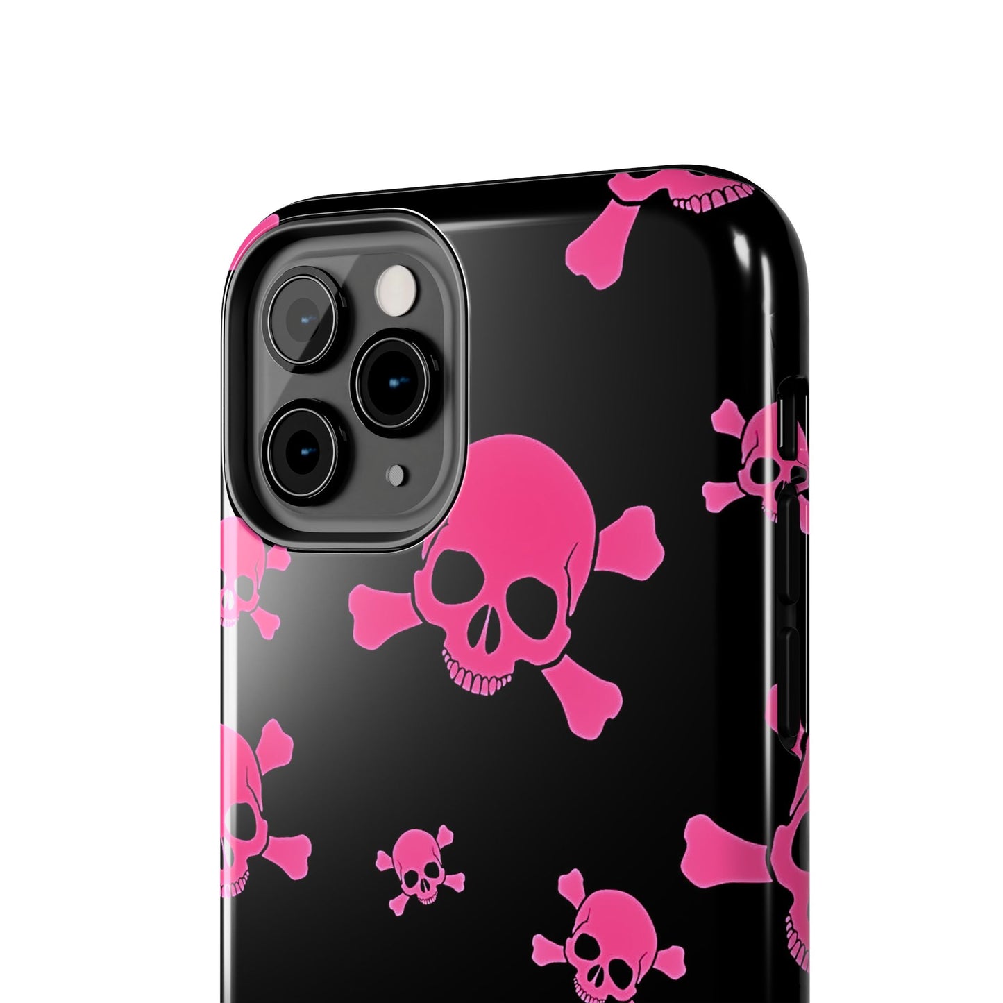 Funda resistente para teléfono estilo emo con calavera rosa | Estética