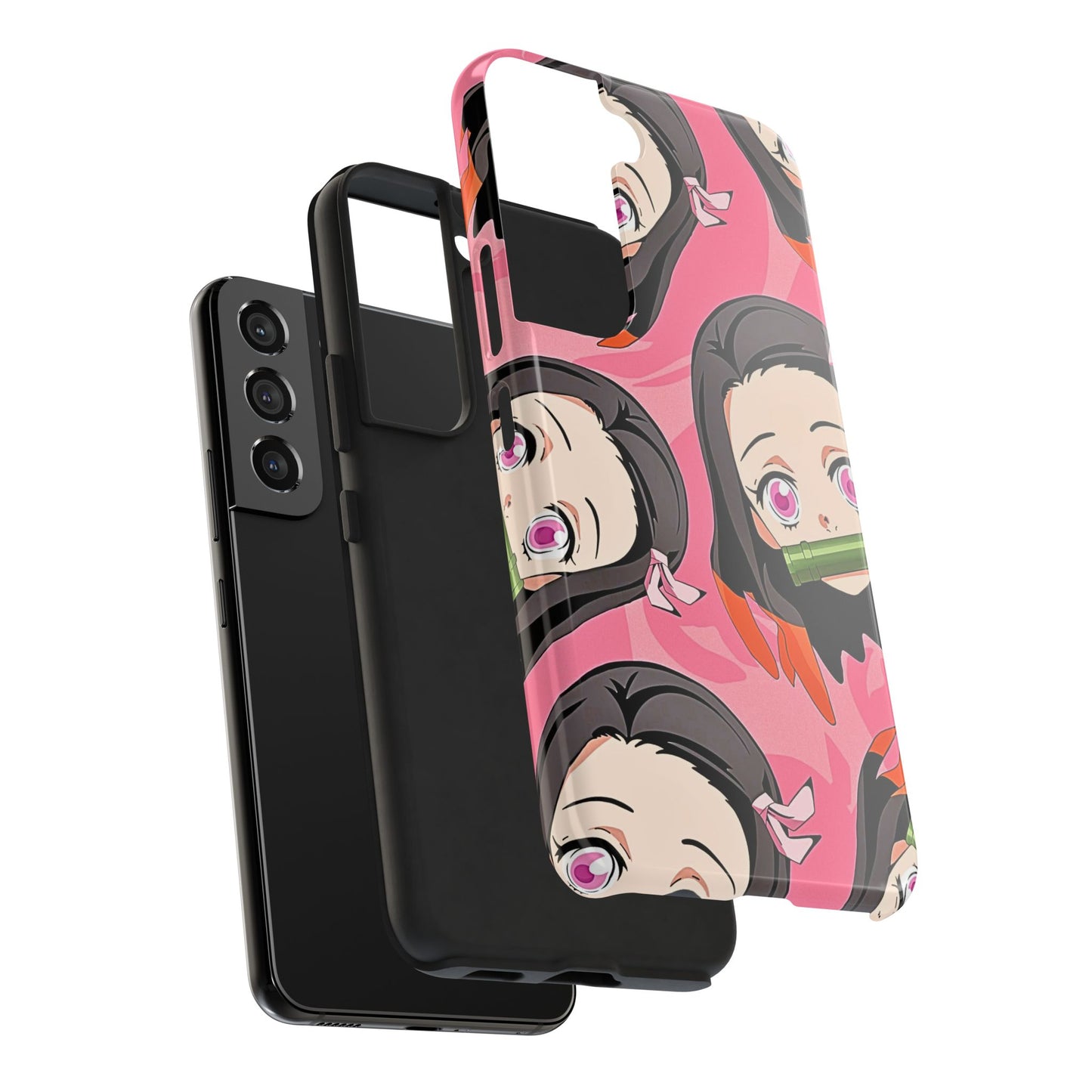 Nezuko Kamado Head Pattern Tough Phone Case | Anime - Demon Slayer