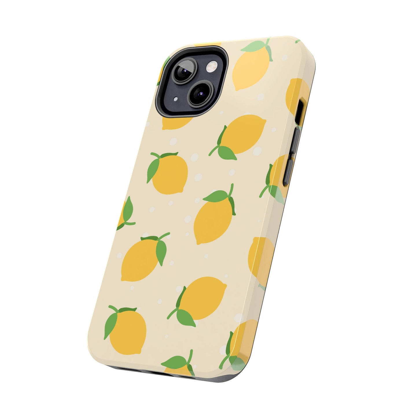 Cute Aesthetic Lemon Pattern Citrus Design Tough Phone Case | Food