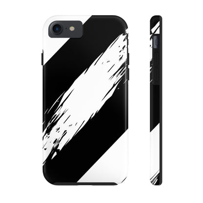 Funda/cubierta resistente para teléfono con rayas diagonales en blanco roto | Estética