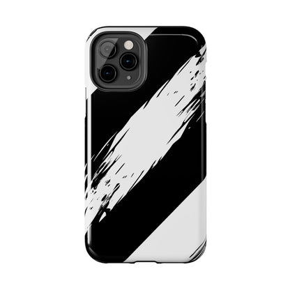 Funda/cubierta resistente para teléfono con rayas diagonales en blanco roto | Estética