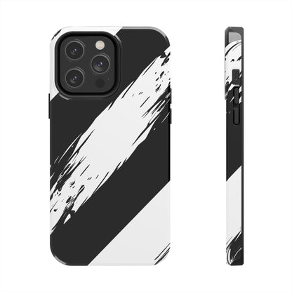 Funda/cubierta resistente para teléfono con rayas diagonales en blanco roto | Estética
