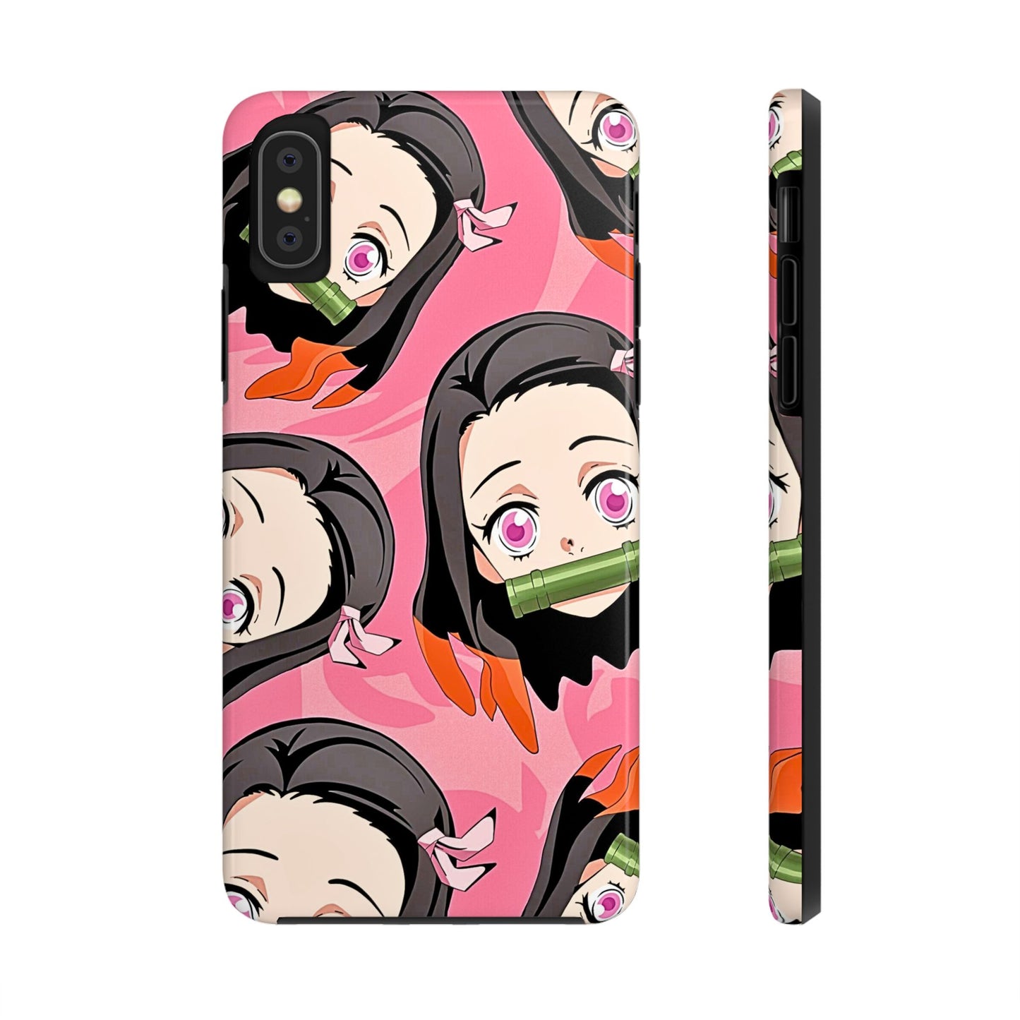 Nezuko Kamado Head Pattern Tough Phone Case | Anime - Demon Slayer
