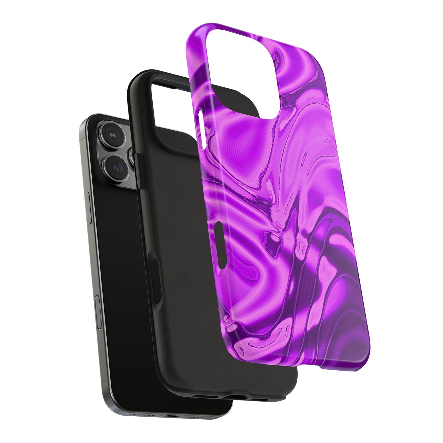 Liquid Metal Purple Tough Phone Case | Aesthetic