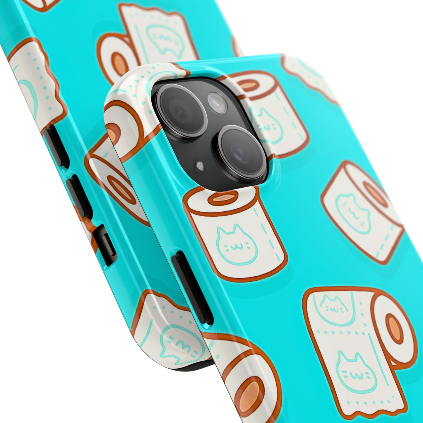 Funda resistente para teléfono con estampado de papel higiénico kawaii | Estética
