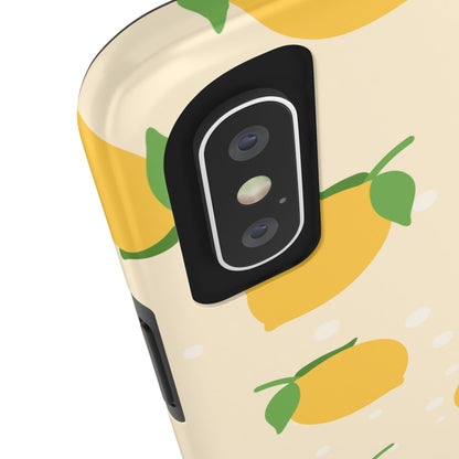 Cute Aesthetic Lemon Pattern Citrus Design Tough Phone Case | Food