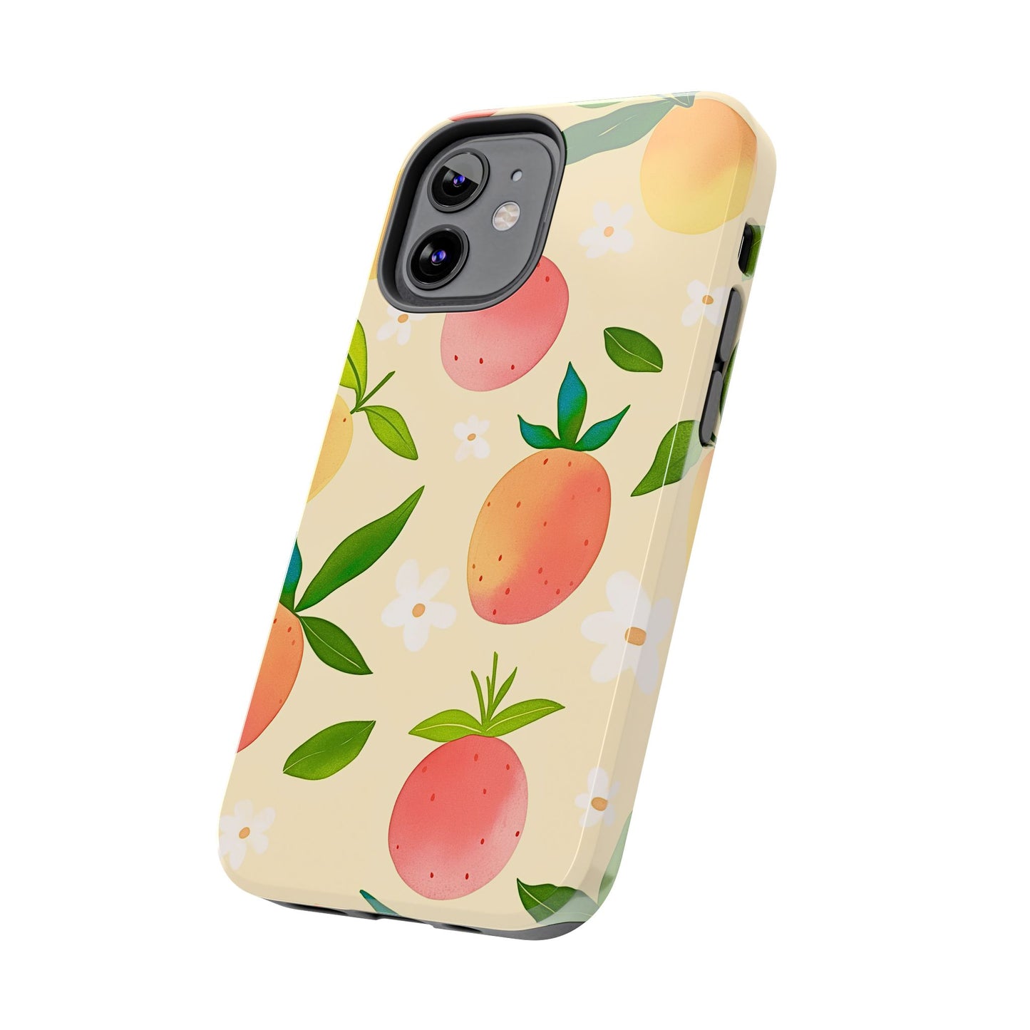 Mango Orange Fruit Pattern Tough Phone Case | Aesthetic