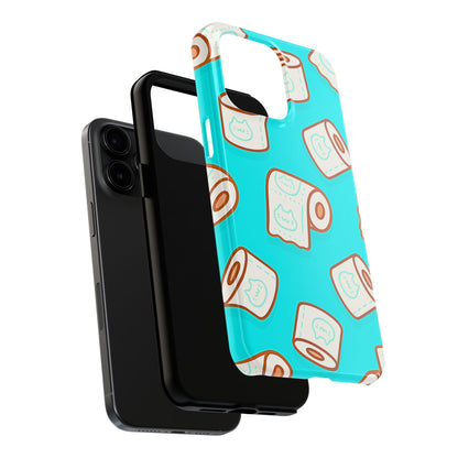 Funda resistente para teléfono con estampado de papel higiénico kawaii | Estética