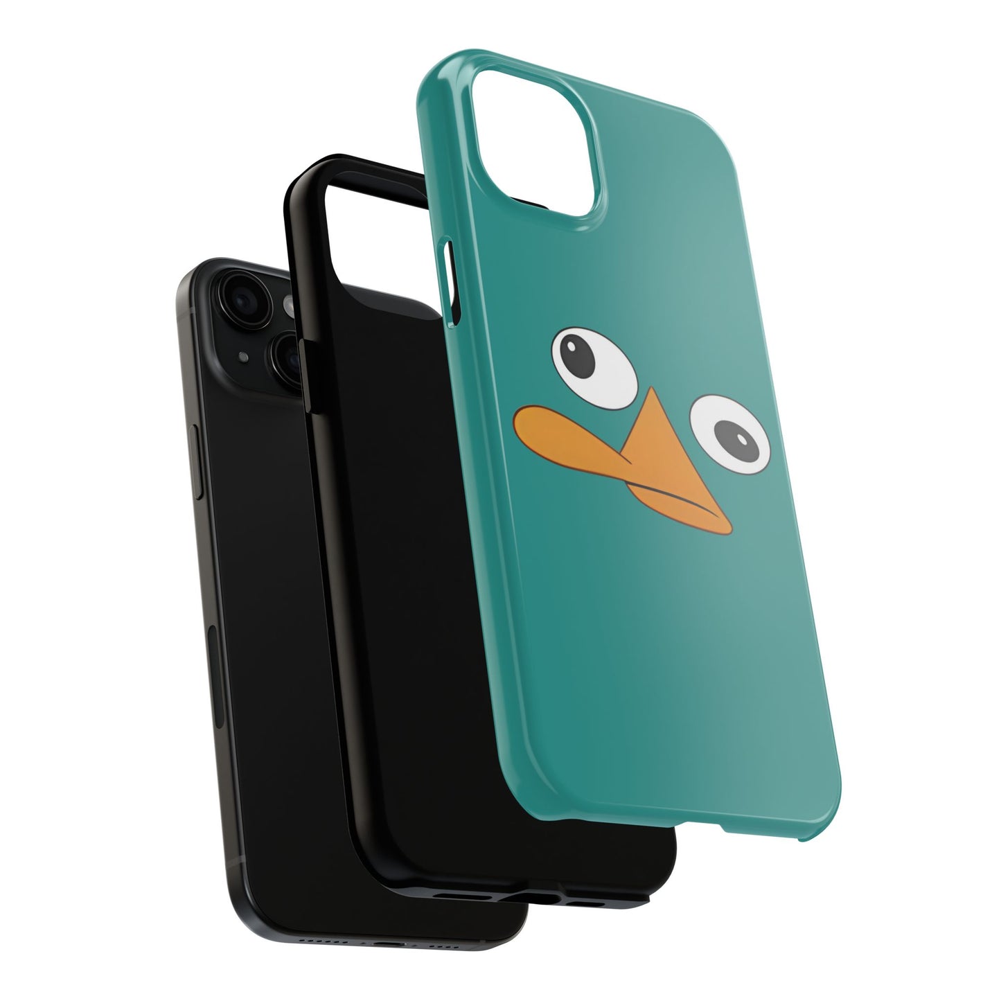 Phineas and Ferb Perry Platypus Eyes Teal Expression Tough Phone Case | Cartoon