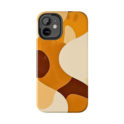 Funda/Cubierta resistente para teléfono con diseño en beige y marrón Earth Harmony | Estética