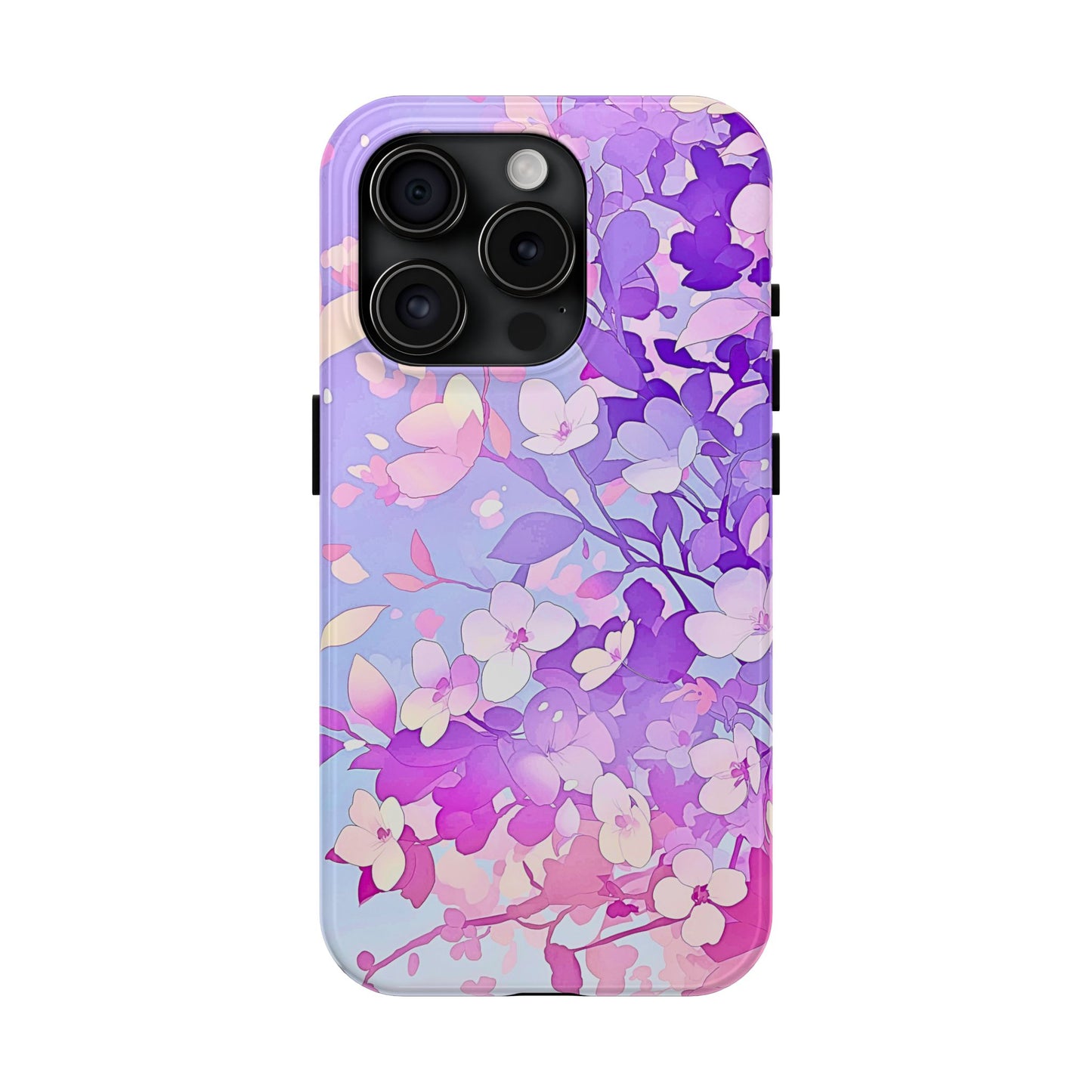 Funda resistente para teléfono con delicados estampados florales en tonos pastel | Estética