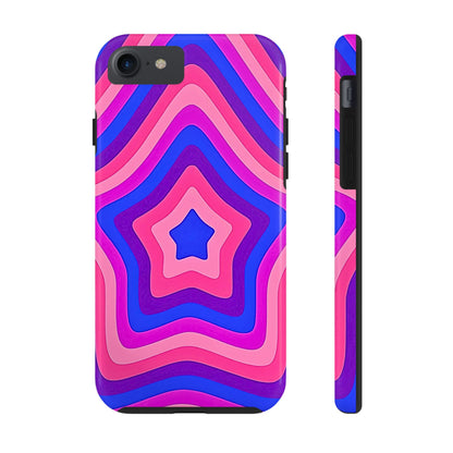 Funda resistente para teléfono con diseño de estrella retro | Estética