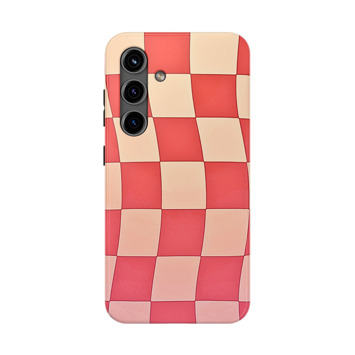 Preppy Checkered Pink Tough Phone Case | Aesthetic