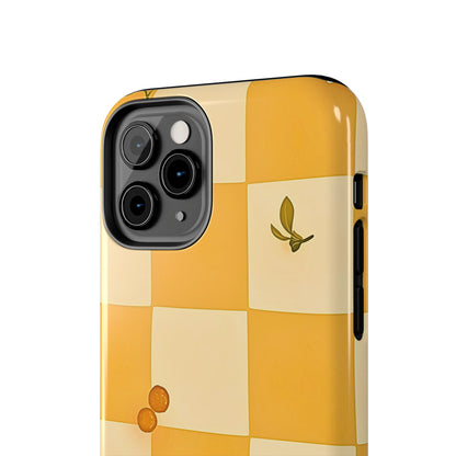 Yellow Checkered Preppy Daisies Tough Phone Case | Aesthetic