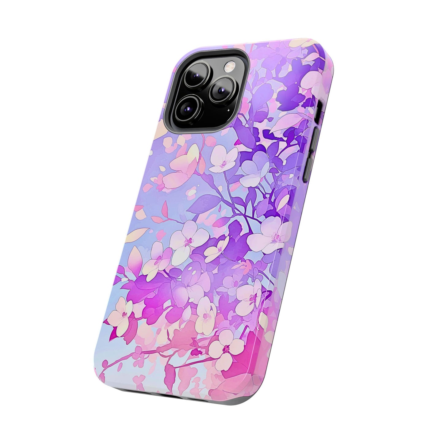 Funda resistente para teléfono con delicados estampados florales en tonos pastel | Estética