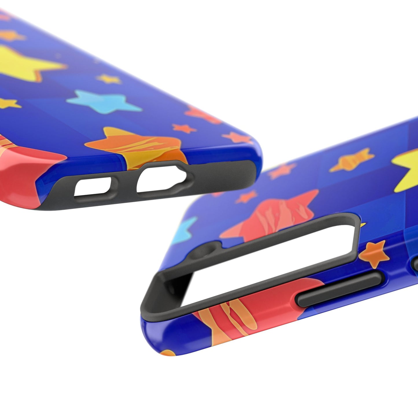 Funda resistente para teléfono con estampado de estrellas vibrantes y preppy | Estética