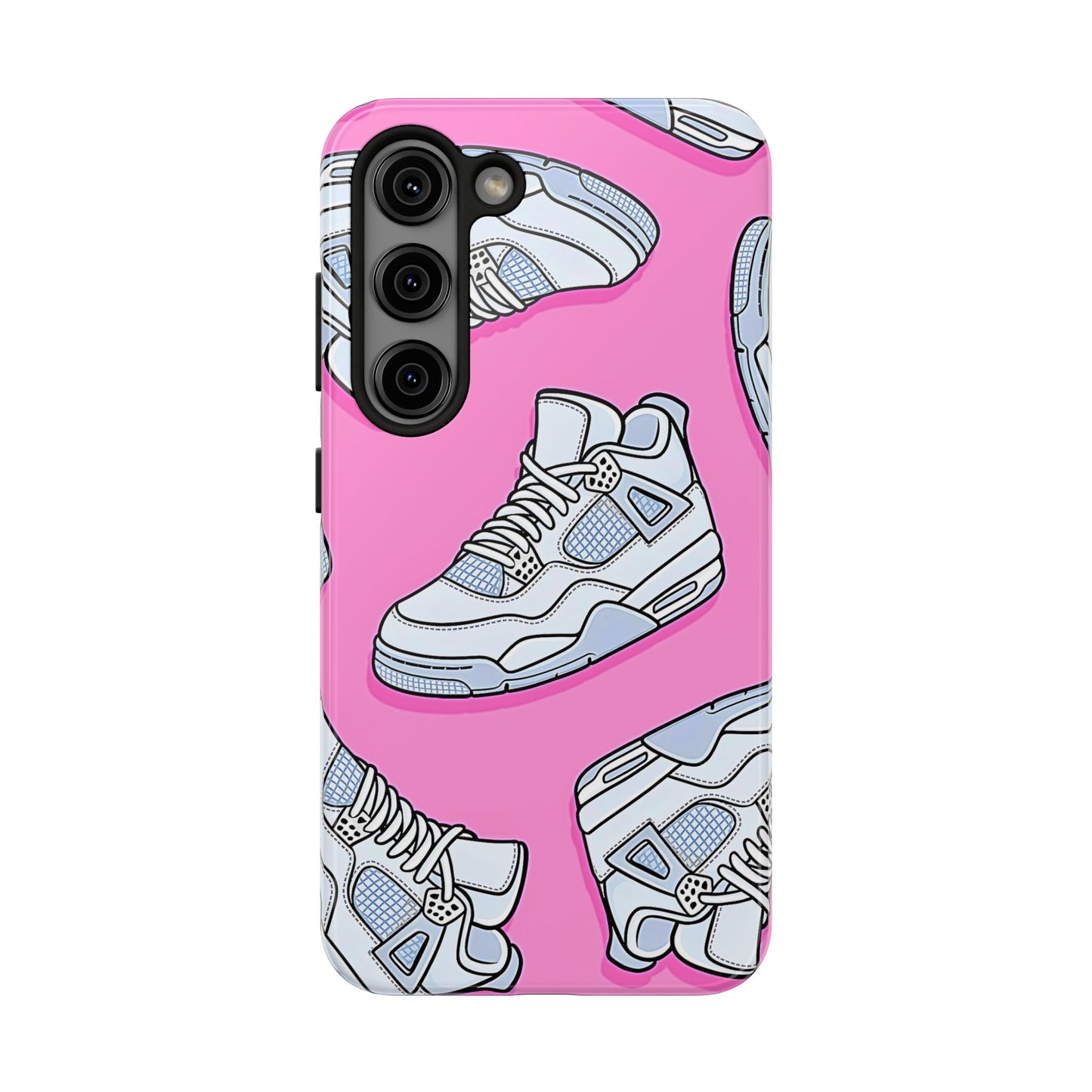 Funda resistente para teléfono con diseño de zapatillas Jordan 4 blancas | Estética