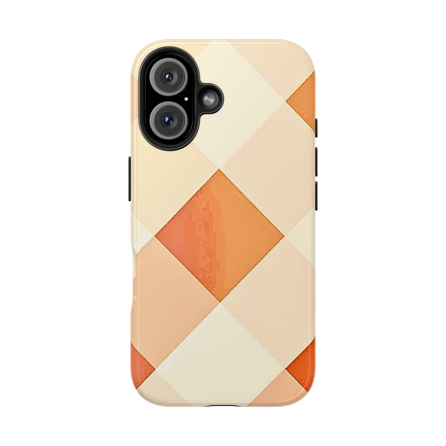 Pastel Minimalist Two-Tone Checkerboard Tough Phone Case | Aesthetic
