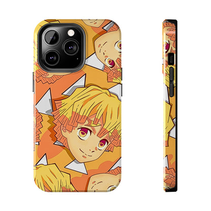 Zenitsu Agatsuma Haori Head Pattern Tough Phone Case | Anime - Demon Slayer