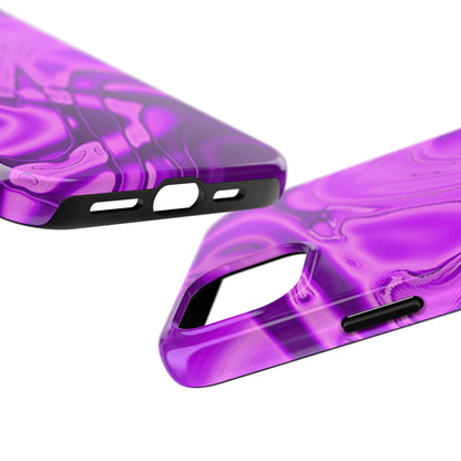 Liquid Metal Purple Tough Phone Case | Aesthetic