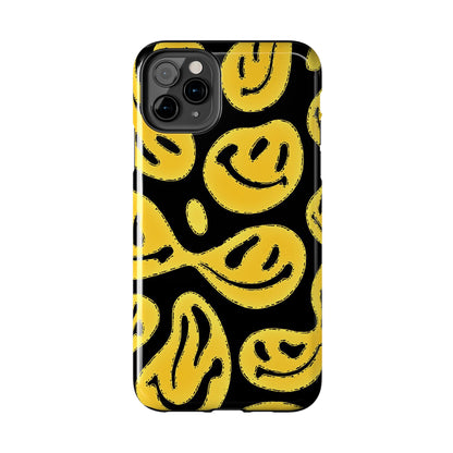 Funda resistente para teléfono con cara sonriente psicodélica colorida (versión 1) | Estética