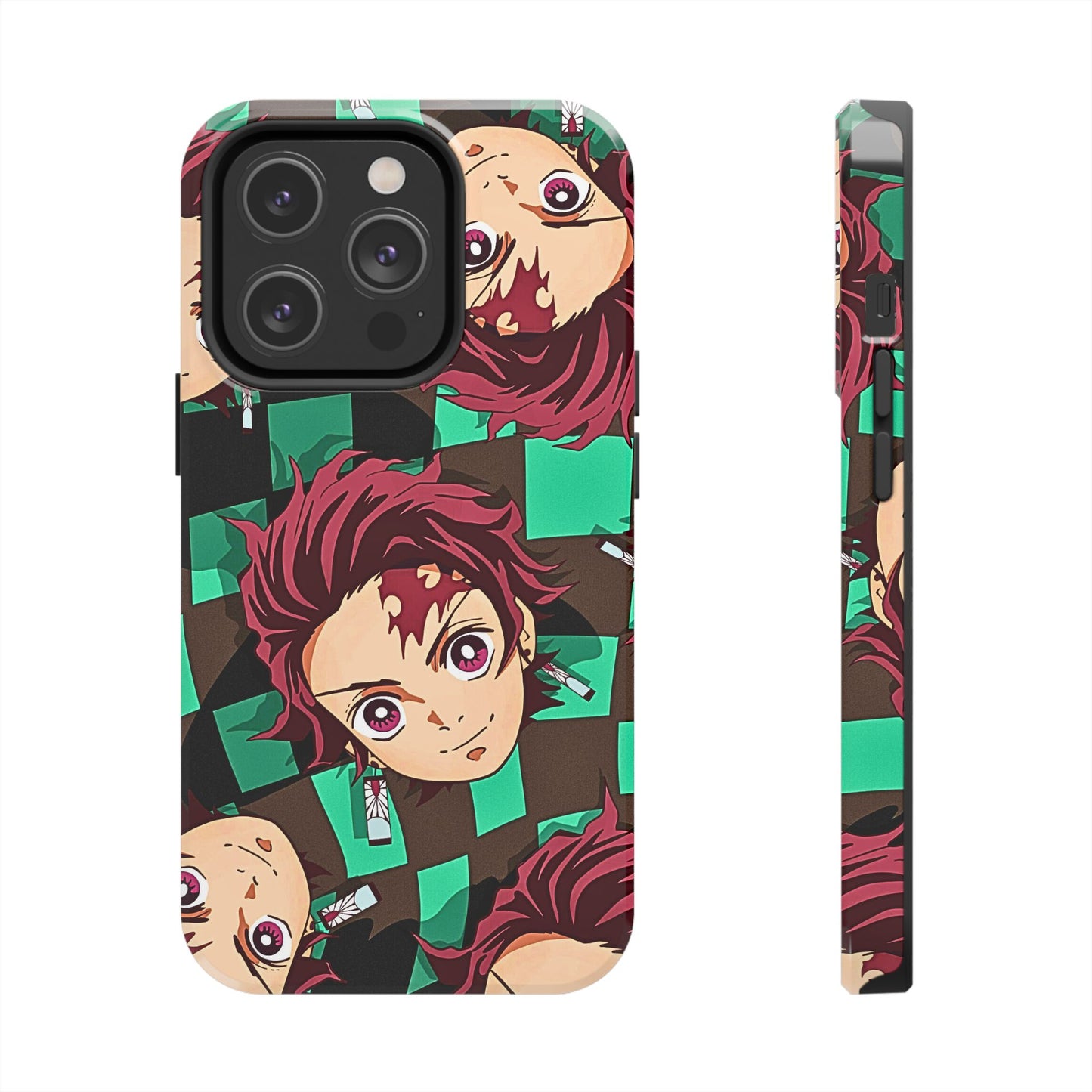 Tanjiro Kamado Head Pattern Tough Phone Case | Anime - Demon Slayer