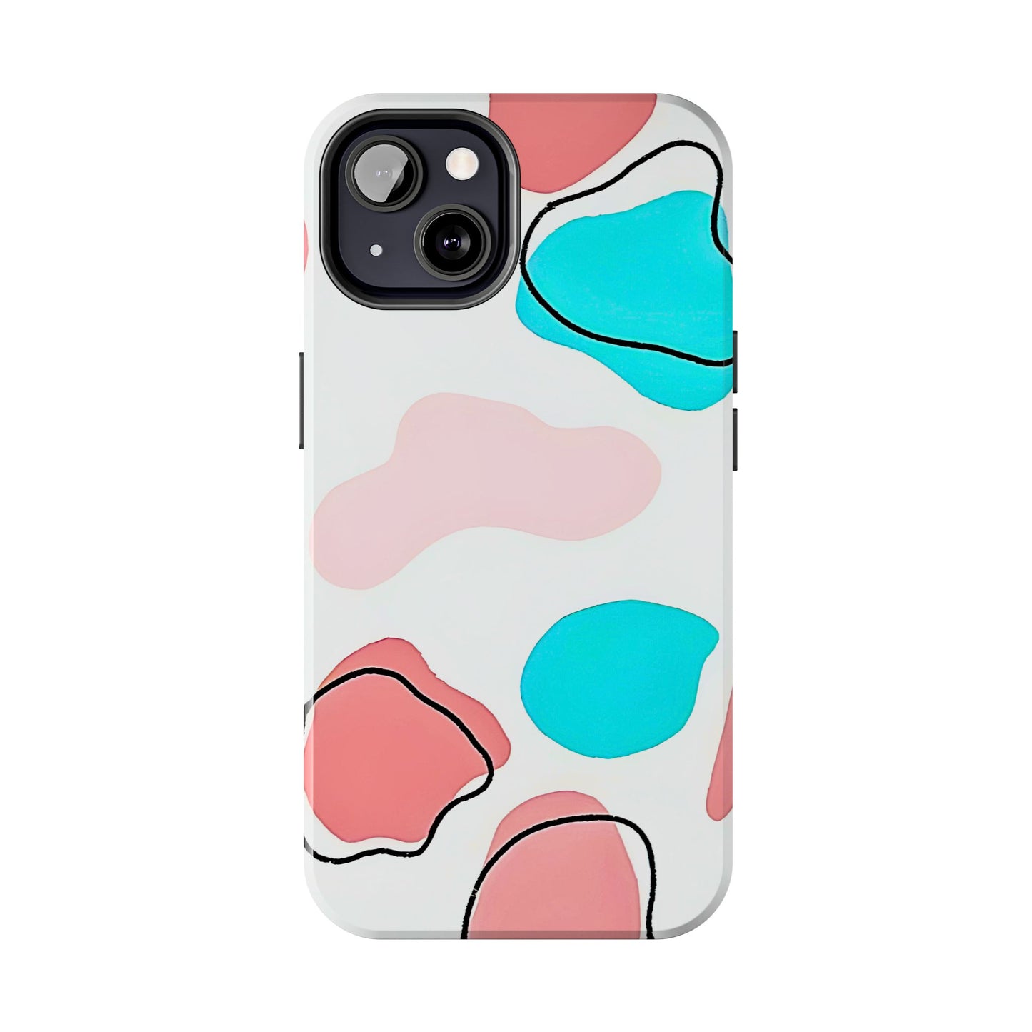 Abstract Shapes Preppy Pastel Style (Version 1) Tough Phone Case | Aesthetic