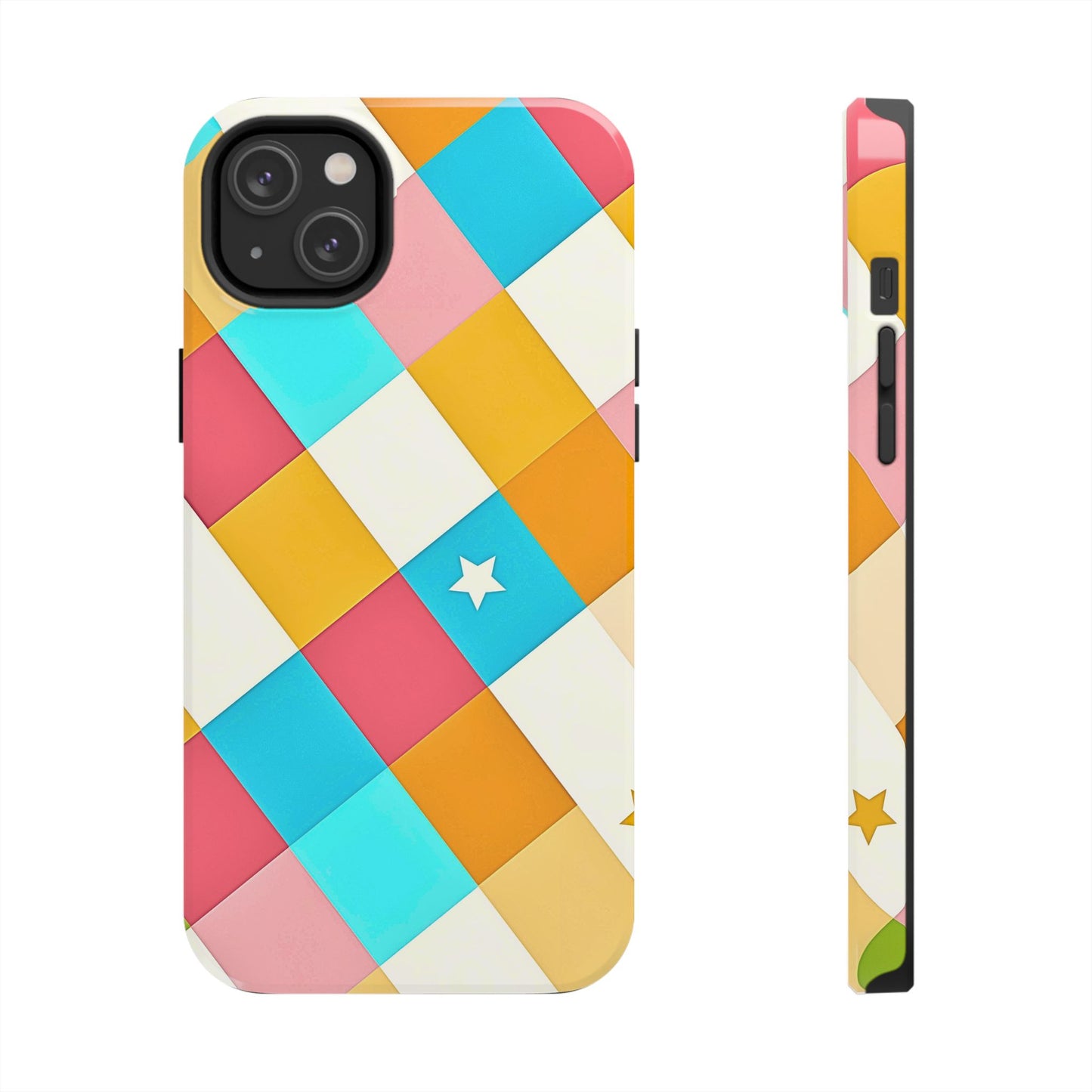 Vibrant Preppy Checkered Tough Phone Case | Aesthetic