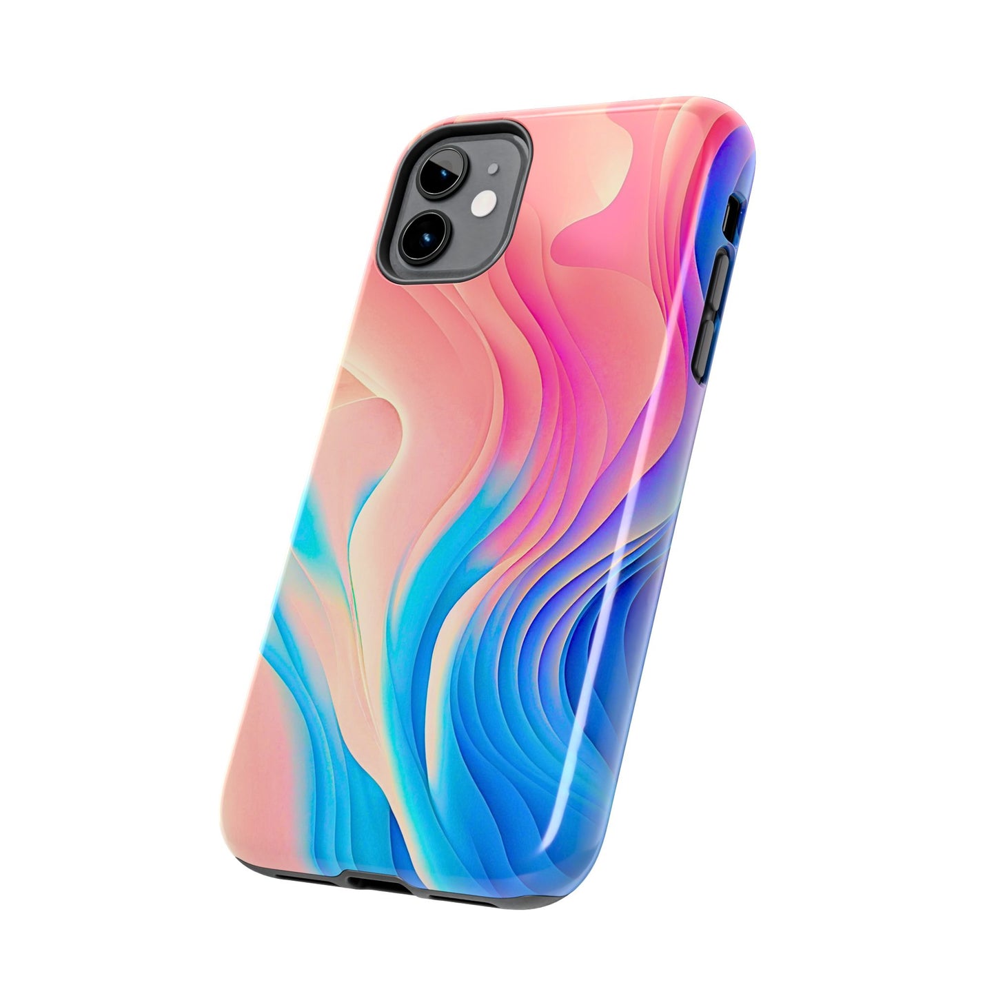 Abstract Pastel Waves Tough Phone Case | Aesthetic