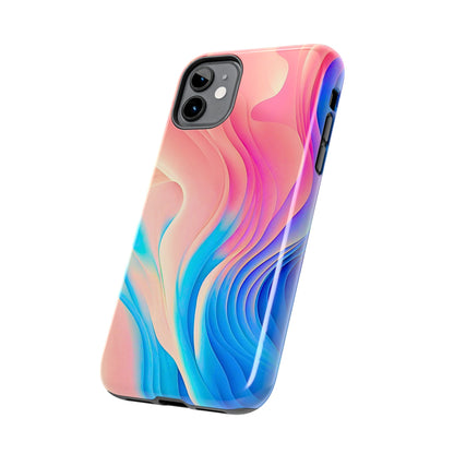 Abstract Pastel Waves Tough Phone Case | Aesthetic