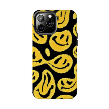 Funda resistente para teléfono con cara sonriente psicodélica colorida (versión 1) | Estética