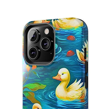 Ducks in the Pond Pattern Style Tough Phone Case | Animals