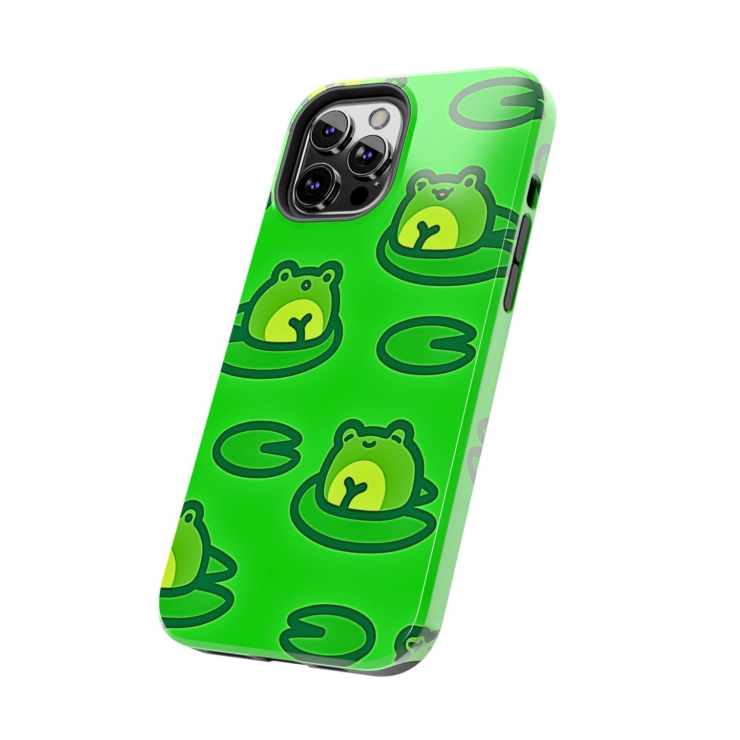 Cute Green Frogs Pattern Tough Phone Case | Animals