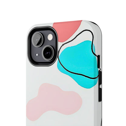 Abstract Shapes Preppy Pastel Style (Version 1) Tough Phone Case | Aesthetic