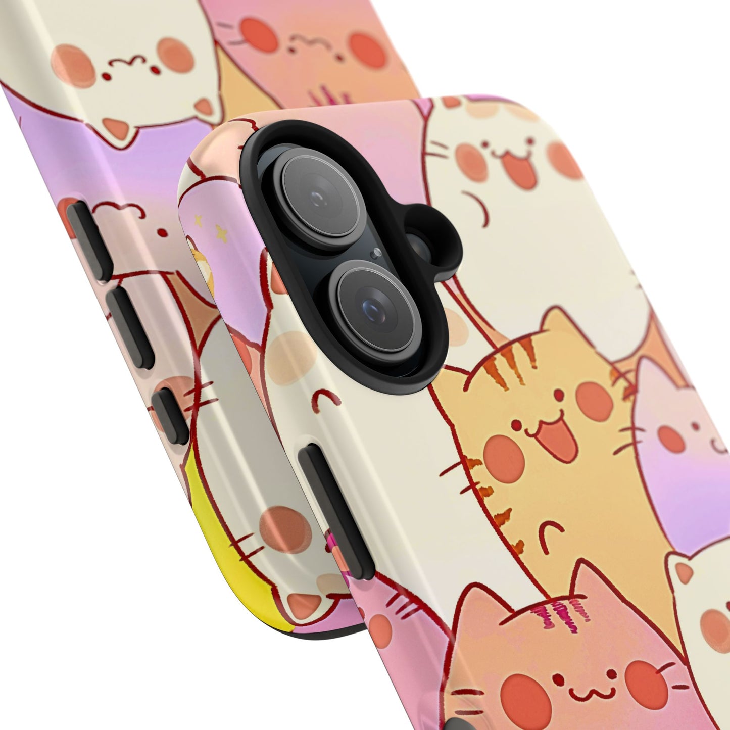Kawaii Chubby Adorable Cats Tough Phone Case | Animals