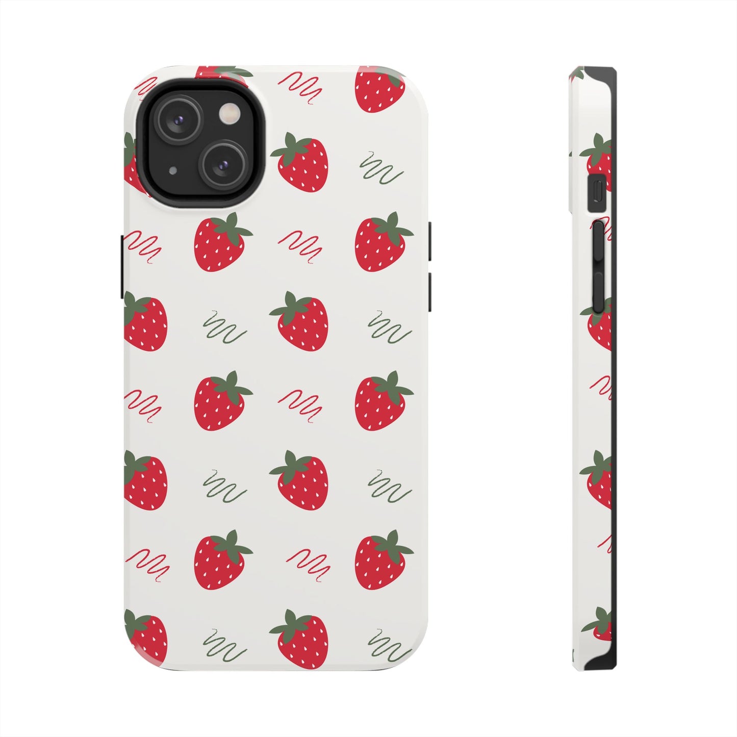 Strawberry Doodle Delight Tough Phone Case | Food