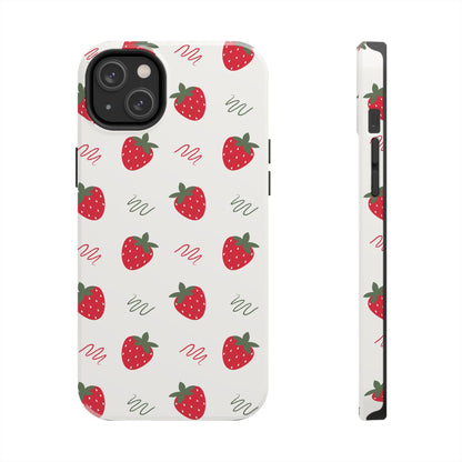 Strawberry Doodle Delight Tough Phone Case | Food
