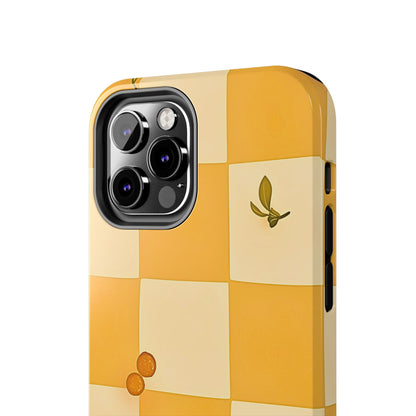 Yellow Checkered Preppy Daisies Tough Phone Case | Aesthetic