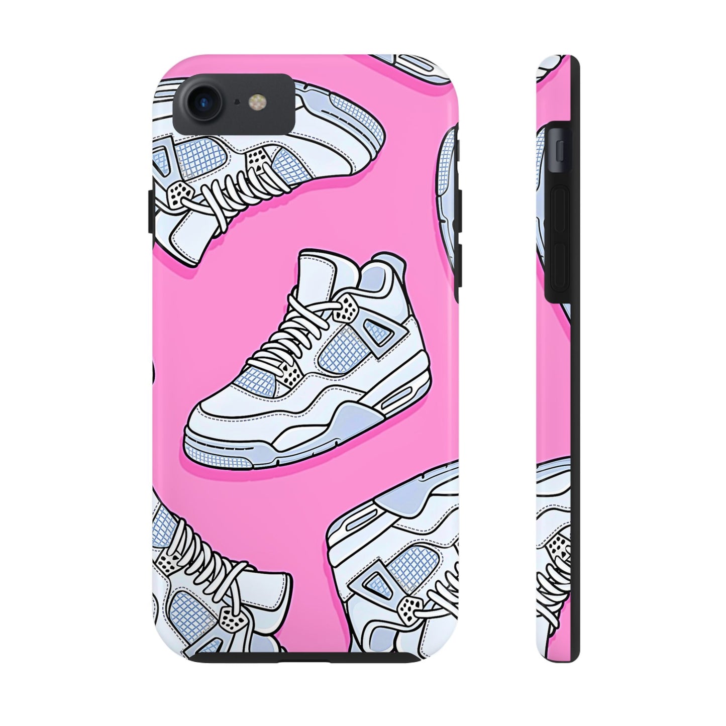Funda resistente para teléfono con diseño de zapatillas Jordan 4 blancas | Estética