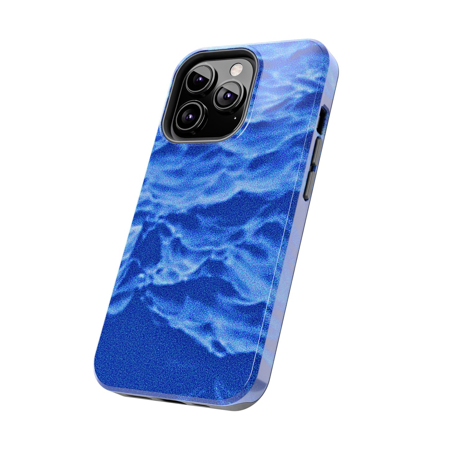 Funda resistente para teléfono azul oscuro con olas del océano borrosas | Estética
