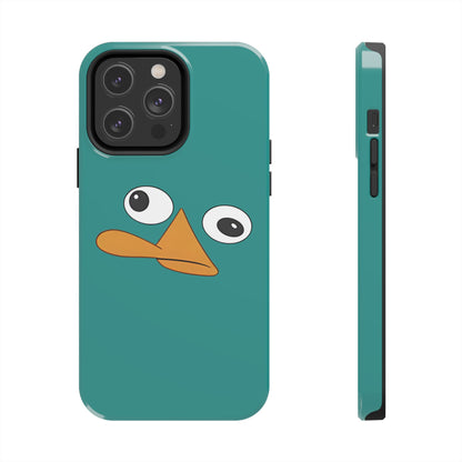 Phineas and Ferb Perry Platypus Eyes Teal Expression Tough Phone Case | Cartoon