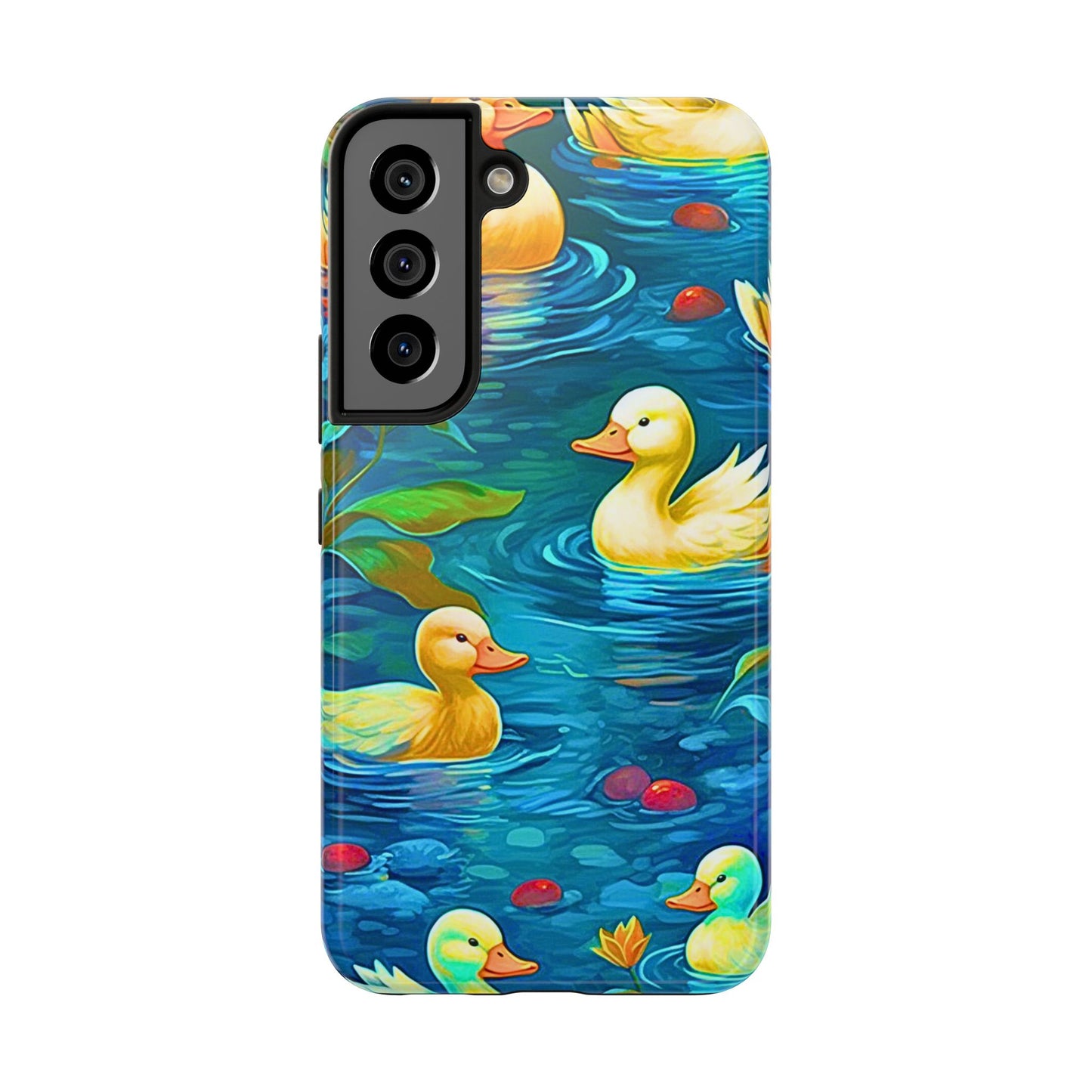 Ducks in the Pond Pattern Style Tough Phone Case | Animals