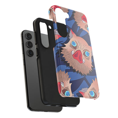 Inosuke Hashibira Head Pattern Tough Phone Case | Anime - Demon Slayer