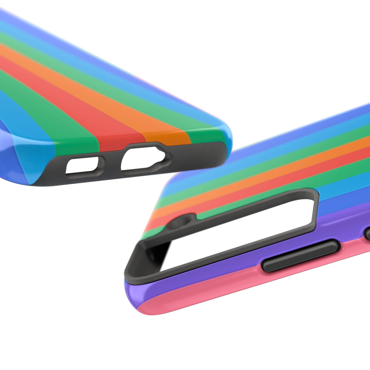 Funda resistente para teléfono con líneas de arcoíris hippies | Estética