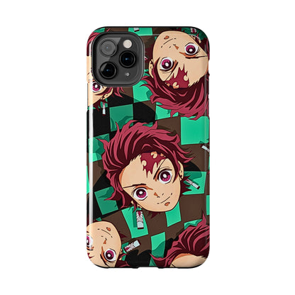 Tanjiro Kamado Head Pattern Tough Phone Case | Anime - Demon Slayer