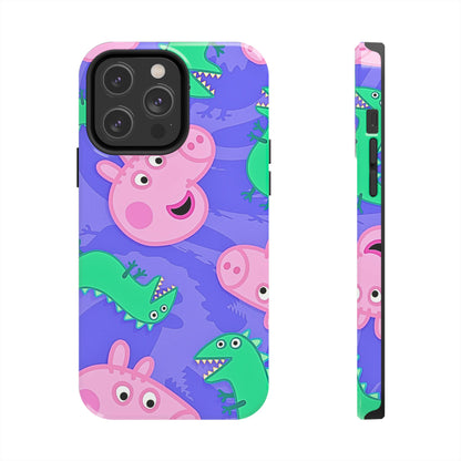 Peppa Pig & George Dinosaur Pattern Tough Phone Case | Cartoons - Peppa Pig