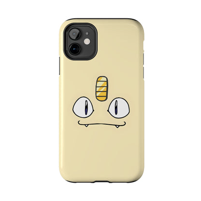 Cat Minimal Gold Coin Face Tough Phone Case | Anime
