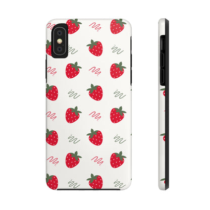 Strawberry Doodle Delight Tough Phone Case | Food